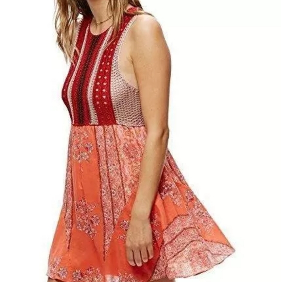 Free People Dresses & Skirts - XS Free People Katies Crochet-Top Fit Flare Dress